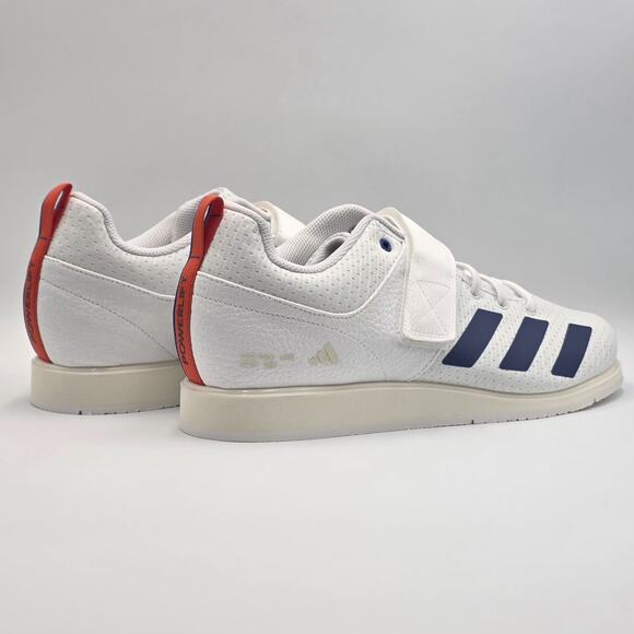 Adidas Powerlift 5 Weightlifting Shoes JP9878 White Dark Blue Mens Size 10.5 New